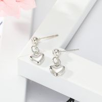 Simple Love Earrings Wild Small Peach Heart Earrings Wholesale Nihaojewelry main image 4