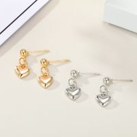 Simple Love Earrings Wild Small Peach Heart Earrings Wholesale Nihaojewelry main image 5