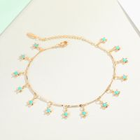 Real Gold-plated Star Tassel Anklet Drip Color Cute Anklet Summer Beach Wholesale Nihaojewelry main image 5