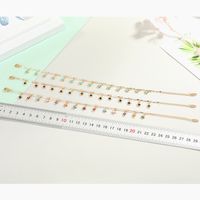 Real Gold-plated Star Tassel Anklet Drip Color Cute Anklet Summer Beach Wholesale Nihaojewelry main image 6