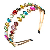 Korean Simple Double Headband Fine-edged Rhinestone Headband Two In One Anti-skid Head Buckle Wholesale Nihaojewelry main image 6