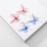 Qingdao Daiwei Europäischer Und Amerikanischer Außenhandels Schmuck Ins Wind Net Beliebte Organza Simulation Schmetterlings Flügel Ohrringe main image 1