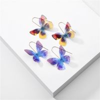 Qingdao Daiwei Europäischer Und Amerikanischer Außenhandels Schmuck Ins Wind Net Beliebte Organza Simulation Schmetterlings Flügel Ohrringe main image 3