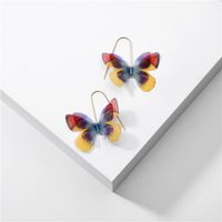 Qingdao Daiwei Europäischer Und Amerikanischer Außenhandels Schmuck Ins Wind Net Beliebte Organza Simulation Schmetterlings Flügel Ohrringe main image 5
