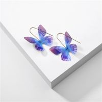 Qingdao Daiwei Europäischer Und Amerikanischer Außenhandels Schmuck Ins Wind Net Beliebte Organza Simulation Schmetterlings Flügel Ohrringe main image 6