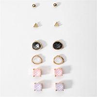 New Fashion Jewelry  6 Pairs Of Resin Alloy Earrings Set Wholesale Nihaojewelry main image 2