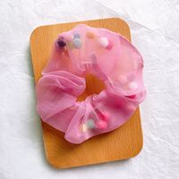 Super Fairy French Gauze Large Intestine Ring Color Tied Hairball Headdress Wholesale Nihaojewelry sku image 2