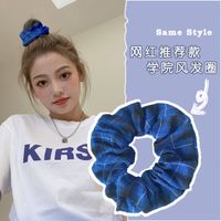 Pastoral Girl Korea Dongdaemun Frauen Gruppe Stil Blumen Kariertes Fettdarm Haars Cheim Französisch Retro Colon Ring Haars Eil sku image 1