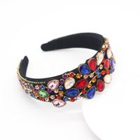 Baroque Style Headband Color Rhinestone Gem Geometric Prom Catwalk Hair Ornament Wholesale Nihaojewelry sku image 4