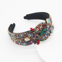 Baroque Style Headband Color Rhinestone Gem Geometric Prom Catwalk Hair Ornament Wholesale Nihaojewelry sku image 5
