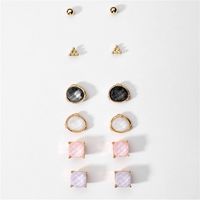 Nouveaux Bijoux De Mode 6 Paires De Boucles D'oreilles En Alliage De Résine Mis En Gros Nihaojewelry sku image 1