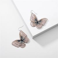Fashion Jewelry Explosion Models Eugen Yarn Lace Simulation Butterfly Earrings Wholesale Nihaojewelry sku image 1