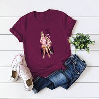 Women's Short Sleeve T-shirts Printing Casual Fashion Printing sku image 20