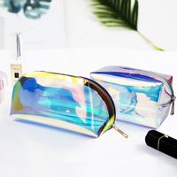 Laser Color Cosmetic Bag Transparent Waterproof Storage Bag Summer Girl Beach Bag Travel Storage Bag Wholesale Nihaojewelry main image 2