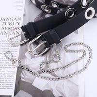 Explosion Models Eyes Full-body Hollowed Out Belt Ladies Punk Wear Chain Belt Women Wholesale Nihaojewelry main image 4