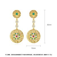 Simple  Retro Color Creative Long Section Copper Inlaid Zirconium Earrings Wholesale  Nihaojewelry main image 6