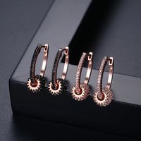 Earrings Korean Fashion Sweet Lady Copper Inlaid Zirconium Earrings Wholesale Nihaojewelry main image 4