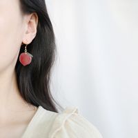 Summer New Products Sweet Peach Earrings Acrylic Peach Earrings Girl Earrings Wholesale Nihaojewelry main image 3