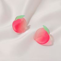Japanische Sommer Neue Produkte Süße Und Erfrischende Pfirsich Ohrringe Acryl Pfirsich Ohrringe Mädchen Obst Ohrringe main image 5