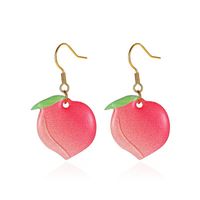 Summer New Products Sweet Peach Earrings Acrylic Peach Earrings Girl Earrings Wholesale Nihaojewelry main image 6