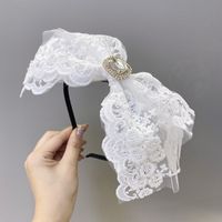 Lace Big Butterfly Headband Fine-edged Hair Bundle Diamond-set New Hair Cave Hair Accessories Wholesale Nihaojewelry sku image 1