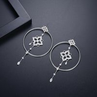 New Fashion Banquet Copper Inlaid Zirconium Earrings Wholesale Nihaojewelry sku image 1