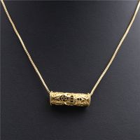 Micro-inlaid Zircon Fishbone Cross Elbow Cross Necklace Copper Wholesale Nihaojewelry sku image 1