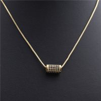 Micro-set Zircon Wild Waist Cylindrical Diamond Ladies Necklace Copper Wholesale Nihaojewelry sku image 5