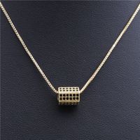 Micro-set Zircon Wild Waist Cylindrical Diamond Ladies Necklace Copper Wholesale Nihaojewelry sku image 3