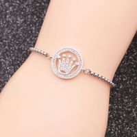 Fashion Jewelry Stainless Steel Chain Crown Ladies Adjustable Bracelet Wholesale Nihaojewelry sku image 4