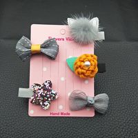 Korean Children's Headdress Girl Baby Side Clip Crown Fresh All-inclusive Hairpin Card Jewelry Suit Gift Set sku image 4
