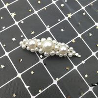 Retro French Hairpin Romantic Pearl Duckbill Clip Pearl Girl Side Clip Headdress Wholesale Nihaojewelry sku image 4