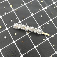 Retro French Hairpin Romantic Pearl Duckbill Clip Pearl Girl Side Clip Headdress Wholesale Nihaojewelry sku image 5