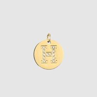 1 Piece Stainless Steel Zircon 14K Gold Plated Letter Polished Pendant sku image 19