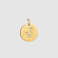 1 Piece Stainless Steel Zircon 14K Gold Plated Letter Polished Pendant sku image 2