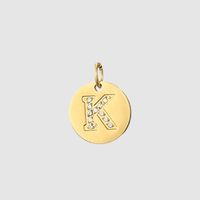 1 Piece Stainless Steel Zircon 14K Gold Plated Letter Polished Pendant sku image 12