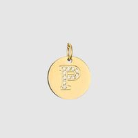1 Piece Stainless Steel Zircon 14K Gold Plated Letter Polished Pendant sku image 13