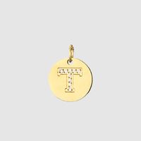 1 Piece Stainless Steel Zircon 14K Gold Plated Letter Polished Pendant sku image 8