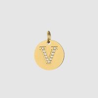 1 Piece Stainless Steel Zircon 14K Gold Plated Letter Polished Pendant sku image 15