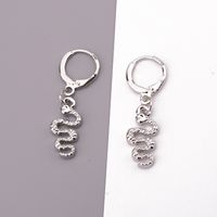 Punk Cute Curly Little Snake Pendant Ear Ring Trend Mini Animal Earrings Wholesale Nihaojewelry sku image 1