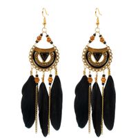 Ethnic Style Earrings Triangle Feather Earrings Jewelry Tassel Earrings Wholesale Nihaojewelry sku image 3