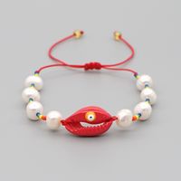 بسيطة اللؤلؤ الطبيعي قذيفة سوار الأصلي تصميم المنسوجة اللون الأرز الخرز اليدوية والمجوهرات الجملة Nihaojewelry sku image 1
