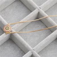 Micro-set Zircon Round Handle Long Elbow Lady Necklace Copper Wholesale Nihaojewelry main image 1