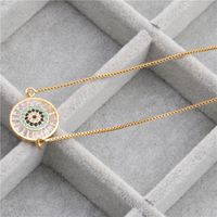 Micro-set Zircon Round Handle Long Elbow Lady Necklace Copper Wholesale Nihaojewelry main image 3
