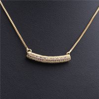 Micro-set Zircon Round Handle Long Elbow Lady Necklace Copper Wholesale Nihaojewelry main image 5