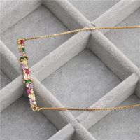 Micro-set Zircon Round Handle Long Elbow Lady Necklace Copper Wholesale Nihaojewelry main image 6