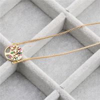 Fashion Jewelry Micro-set Zircon Life Tree Hanging Necklace Copper Wholesale Nihaojewelry main image 2