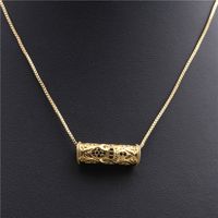 Micro-inlaid Zircon Fishbone Cross Elbow Cross Necklace Copper Wholesale Nihaojewelry main image 4
