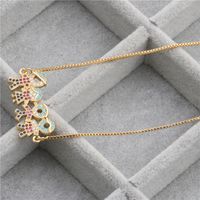 Fashion Micro-set Zircon Hanging Boy And Girl Necklace Copper Wholesale Nihaojewelry main image 1