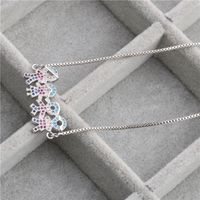 Fashion Micro-set Zircon Hanging Boy And Girl Necklace Copper Wholesale Nihaojewelry main image 3